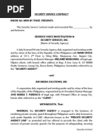Security Services Agreement Template | PDF | Security Guard | Employment