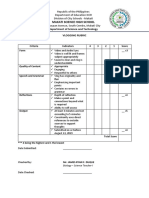 Vlogging Rubrics