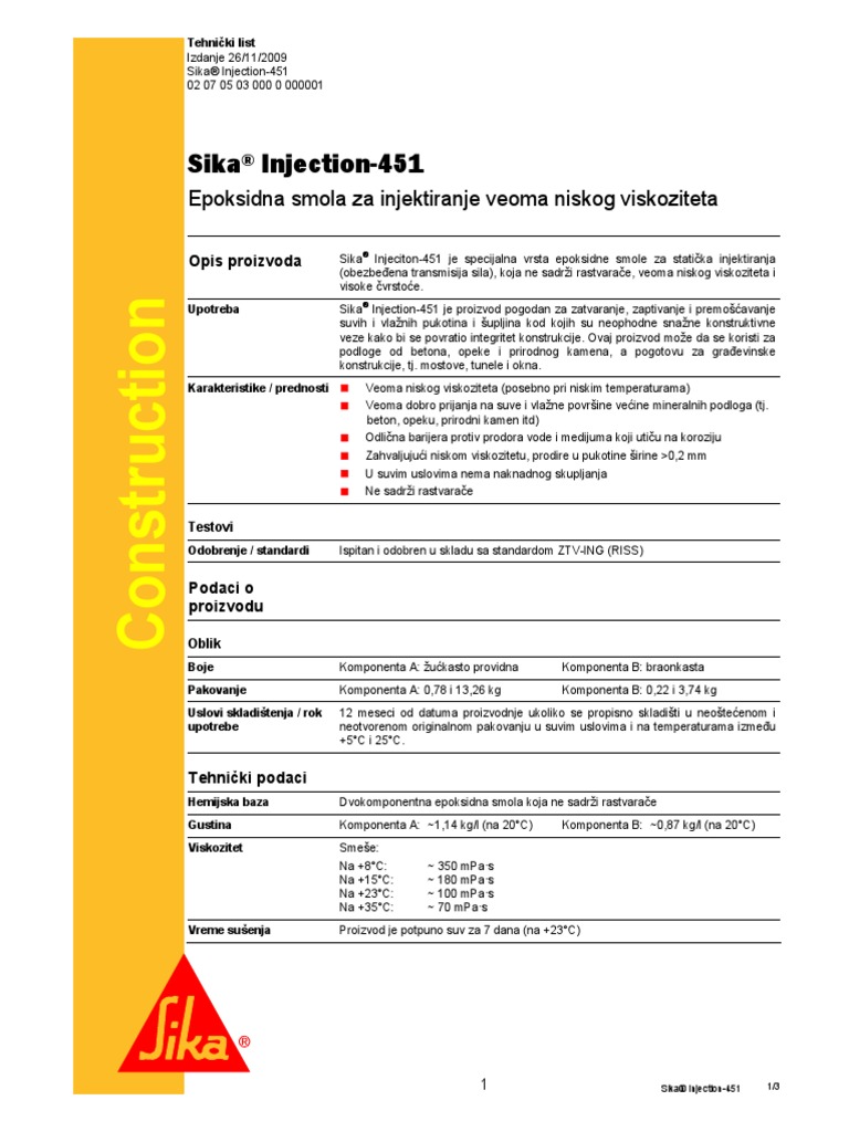 TL-Sika Injection-451 | PDF
