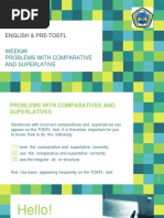 Week #9 Problems With Comparative and Superlative