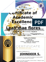 Honors certificATE