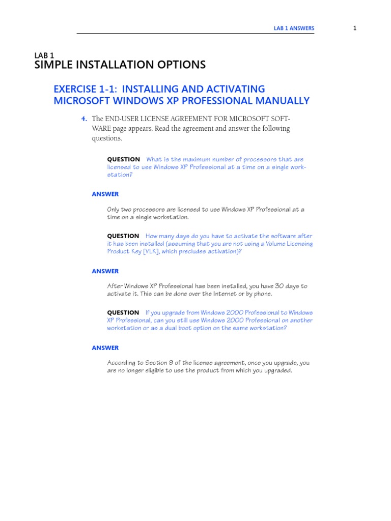 Windows XP Installation and Setup Guide | PDF | Microsoft Windows ...
