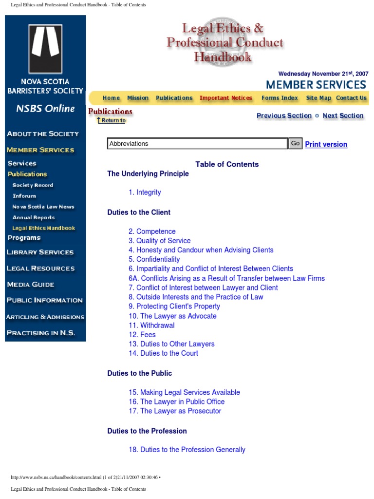 Legal Ethics and Professional Conduct PDF Integrity Lawyer