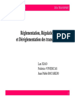 Réglementation, Régulation Et Déréglementation Des Transports