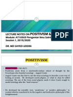 Lecture 7 On POSITIVISM AND EMPIRICISM