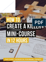 Create A Killer Mini Course