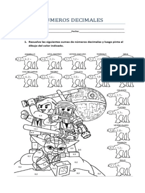 Numeros Decimales Dibujo para Colorear | PDF