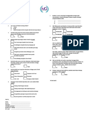 Soal Selidik Hibah Survey Form Pdf