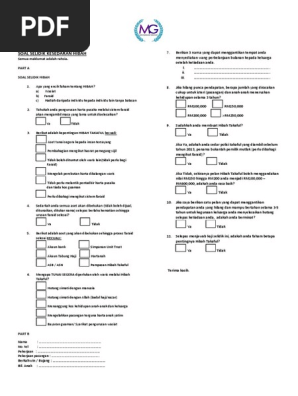 Soal Selidik Hibah Survey Form Pdf