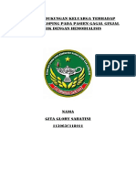 Hubungan dukungan keluarga terhadap mekanisme koping pada pasien gagal ginjal kronik dengan hemodialisis