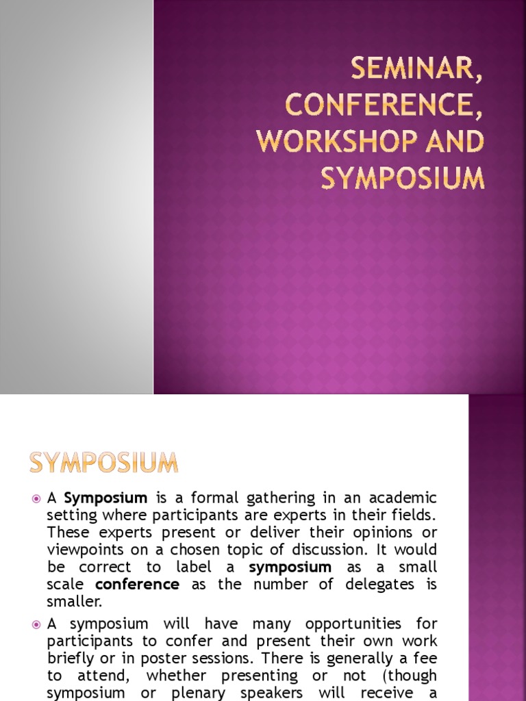 Understanding Academic Symposiums | PDF | Career & Growth | Business