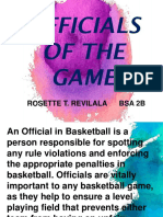 Pe Officials of The Game, Basketball