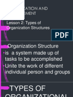 Types of Organization Structures