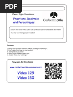 Fractions Decimals Percentages PDF