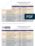 CALENDÁRIO DOCENTES 2º e 4º - 2020