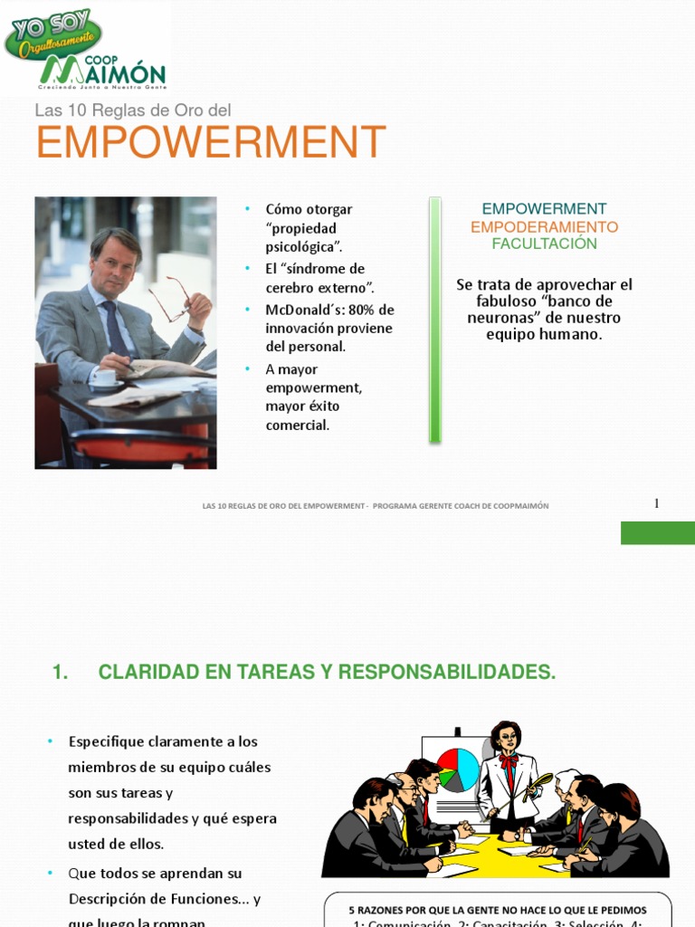 10 Reglas de Oro del Empowerment | PDF | Crecimiento personal y ...