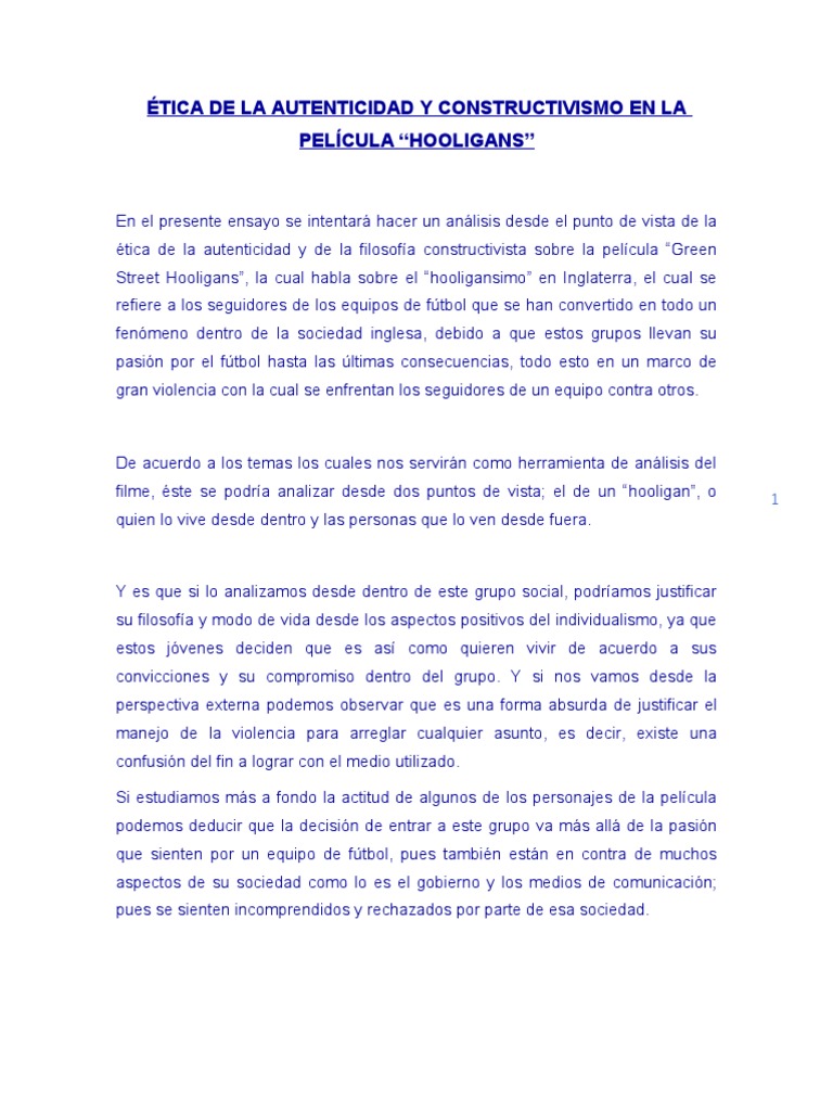 Hooligans essay picture