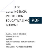 Croqu de Contingencia Institucion Educativa Simon Bolivar