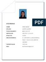 Perfil profesional y datos personales de Danna Hamalim Quintero Quintero