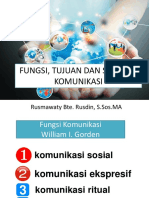 FUNGSI TUJUAN DAN STRATEGI KOMUNIKASI