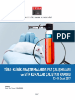 TÜBA-Klinik Araştırmalarda Faz Çalışmaları Ve Etik Kurallar Çalıştayı Raporu PDF