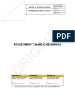 P-SGC-B-001. Procedimiento de Bodega