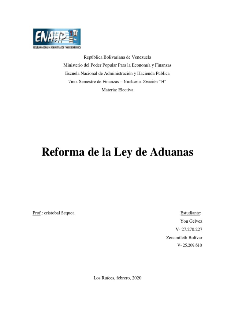Reforma en La Ley de Aduanas | PDF | Finanzas y dinero