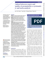 Association betwen sepsis and retinopathy