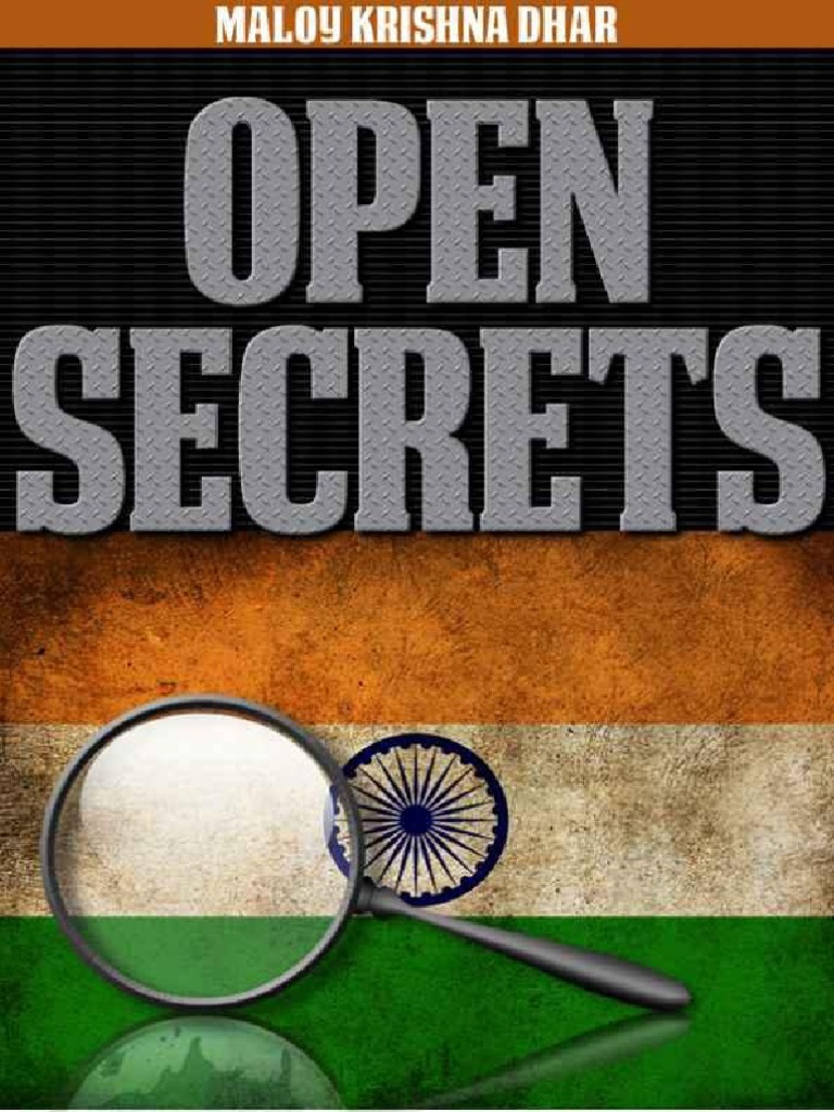 Maloy Krishna Dhar Open Secrets PDF Espionage Democracy image picture