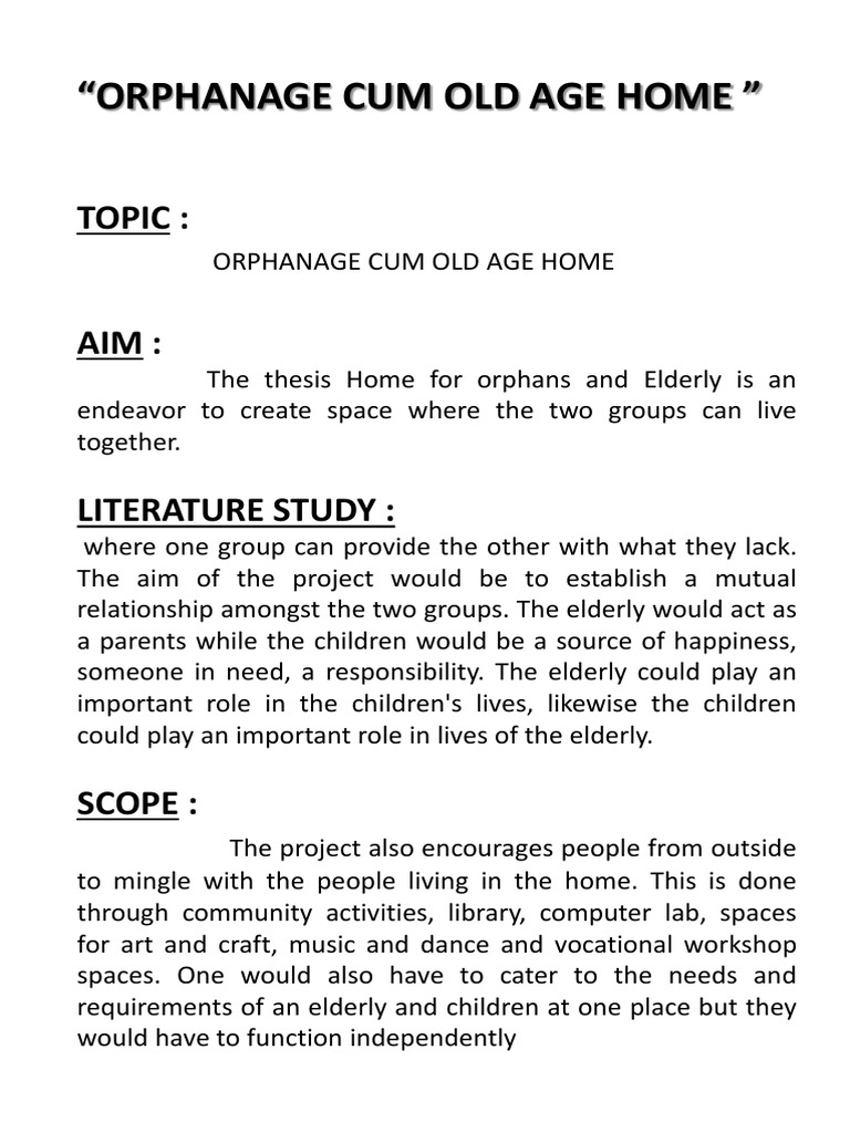 essay old age homes