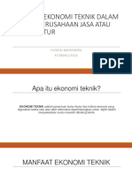 Manfaat Ekonomi Teknik Dalam Bidang Perusahaan Jasa