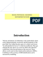 Seismic Interpretation and Rock Physics