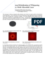 Surface Plasmon Hybridization of Whispering Gallery Mode Microdisk Laser - Abstract