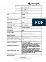 Watergen Potential Certified Distributors Information Form