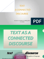 Text As A Connected Discourse