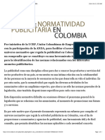 Lectura Compendio Normativo Publicidad Colombia