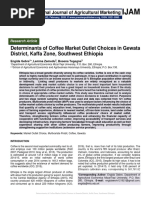 Determinants of Coffee Market Outlet Choices in Gewata District, Kaffa Zone, Southwest Ethiopia