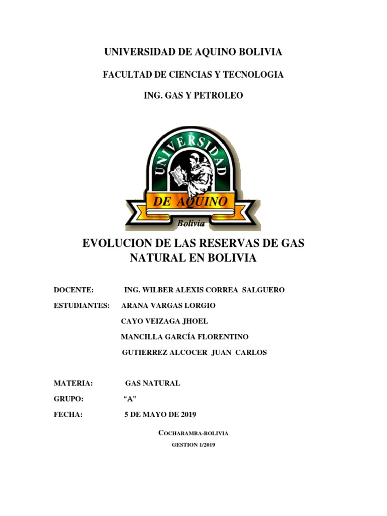 Evolución de Reservas de Gas en Bolivia | PDF | Negocios | Ciencia y ...