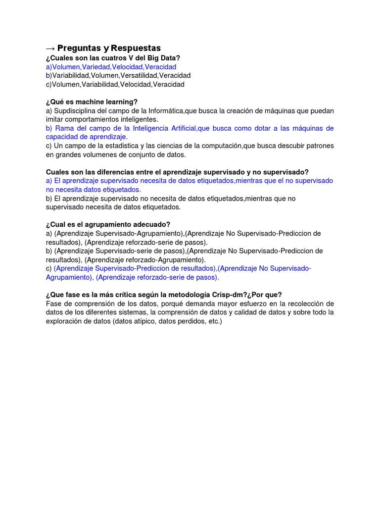 Cuatro V del Big Data y Machine Learning | PDF | Aprendizaje automático ...