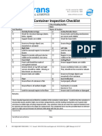 CTPAT 7 - Point Container Seal Inspection Checklist