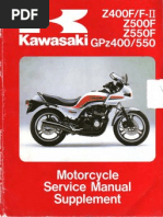 Download Kawasaki GPZ 400-550  Z 400 F-FII - Z 500-550 F 83 a 85 - Service Manual Supl by ar Adar SN44883504 doc pdf