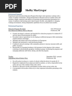 shelby macgregor resume unlinked