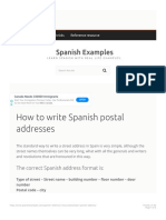 Spanish Postal Addresses - Format & Example Plus Vocabulary Words. - Spanish Exa