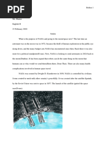 Nasa Research Paper