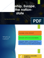 Citizenship, Europe and The Nation-State