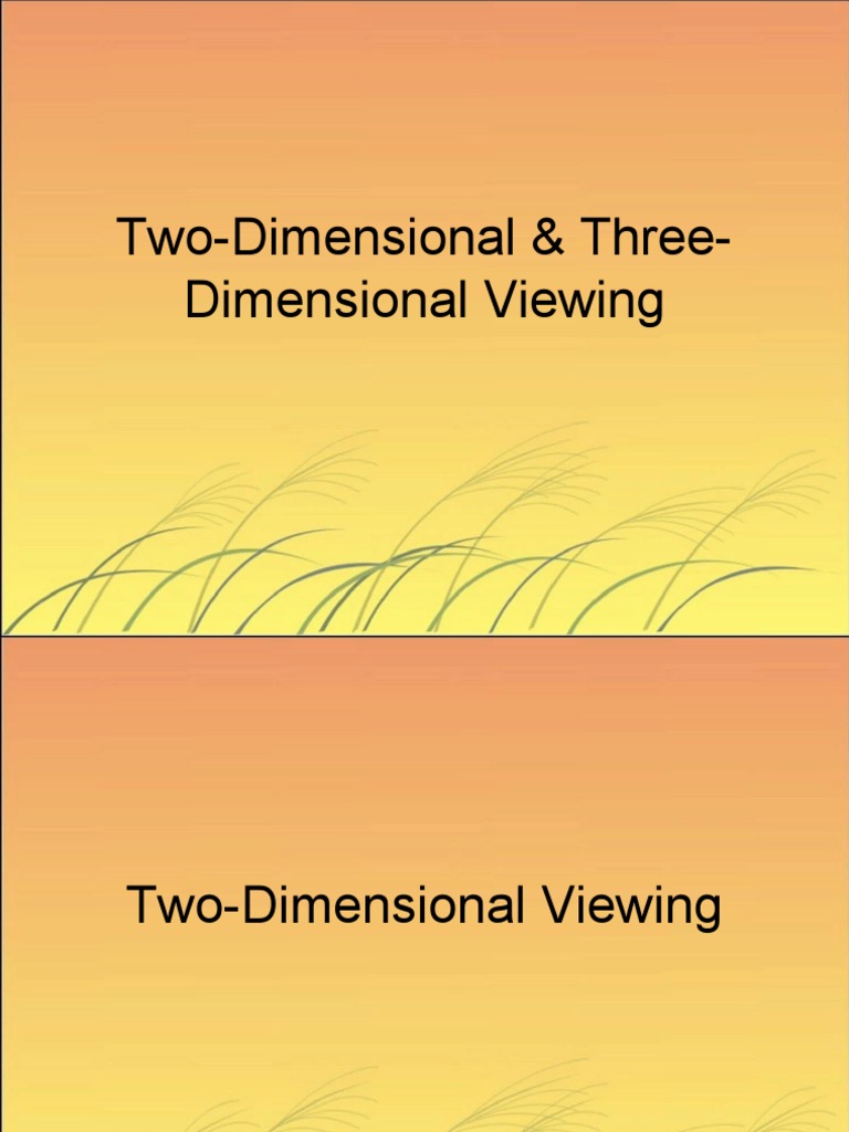 2D and 3D Viewing Techniques Explained | PDF | 2 D Computer Graphics ...