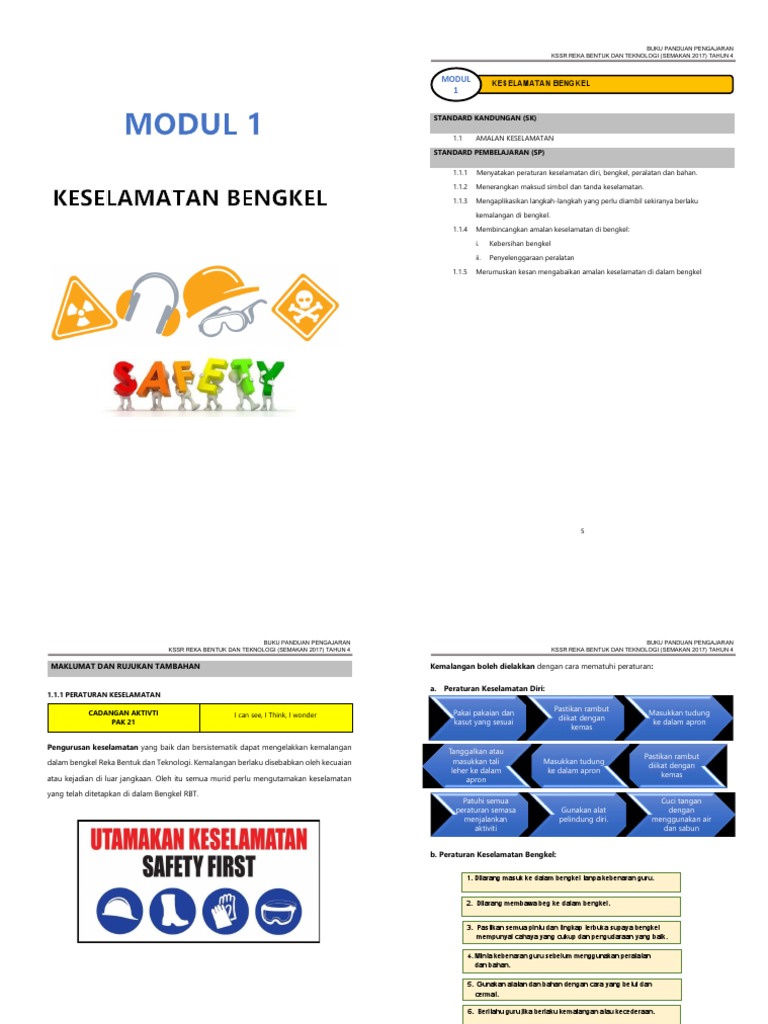 Keselamatan Bengkel RBT Tahun 4 | PDF