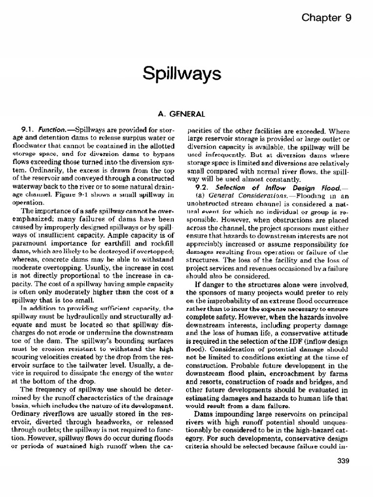 Small Dam Spillway Design Principles | PDF | Spillway | Dam