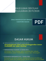 Sosialisasi Ujian Sekolah Tahun Pelajaran 2019