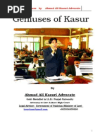 Download Geniuses of Kasur by Ahmad Ali Kasuri Adv SN44884979 doc pdf
